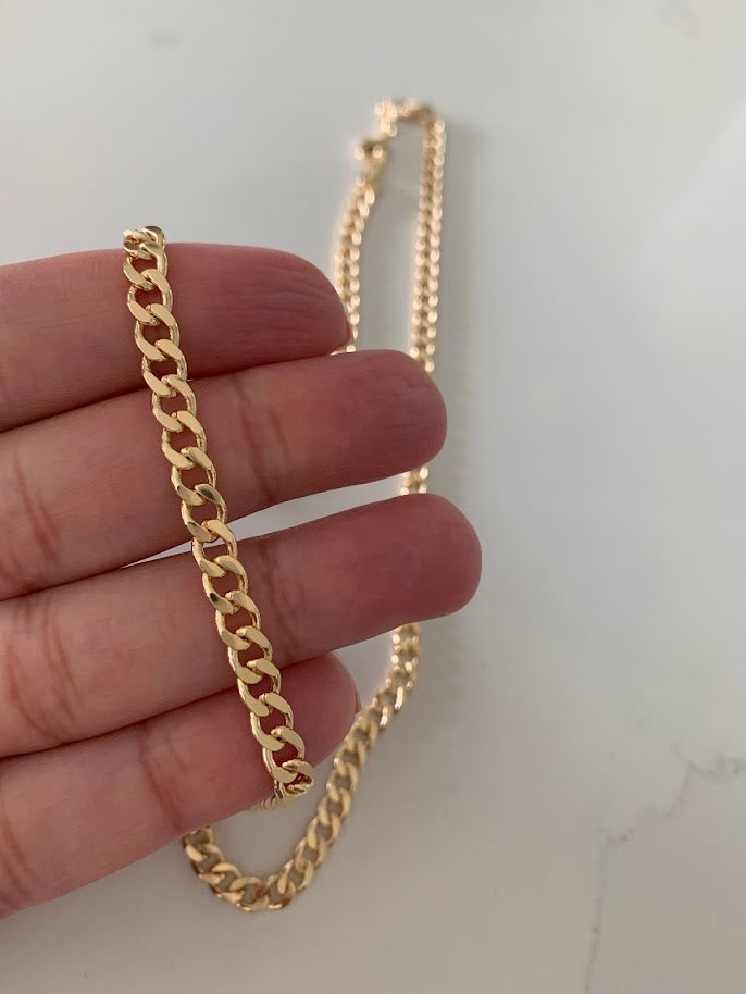 5MM Cuban Link Chain | Cuban Curb Link Chain | Gold filled Necklace | Gold Necklace | Cuban Link Necklace | Cuban Curb Link Necklace