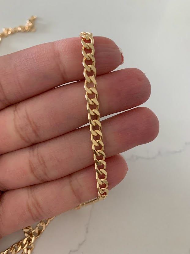 5MM Cuban Link Chain | Cuban Curb Link Chain | Gold filled Necklace | Gold Necklace | Cuban Link Necklace | Cuban Curb Link Necklace