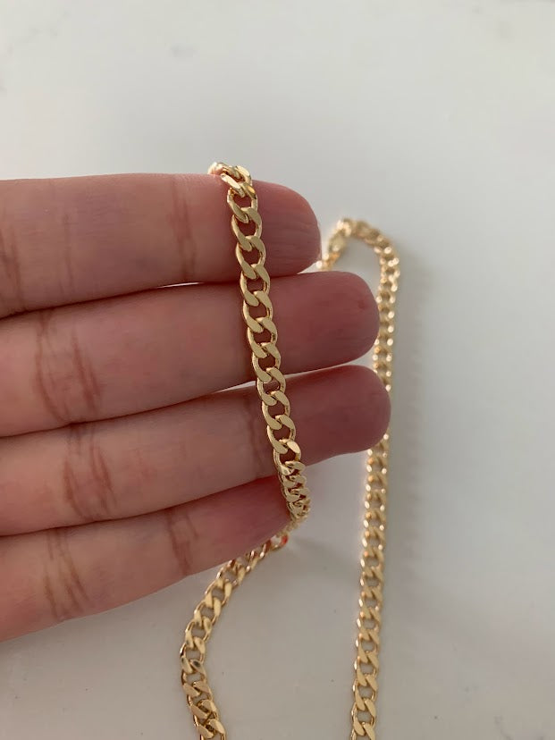 5MM Cuban Link Chain | Cuban Curb Link Chain | Gold filled Necklace | Gold Necklace | Cuban Link Necklace | Cuban Curb Link Necklace