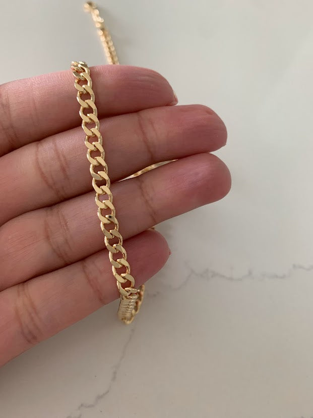 5MM Cuban Link Chain | Cuban Curb Link Chain | Gold filled Necklace | Gold Necklace | Cuban Link Necklace | Cuban Curb Link Necklace