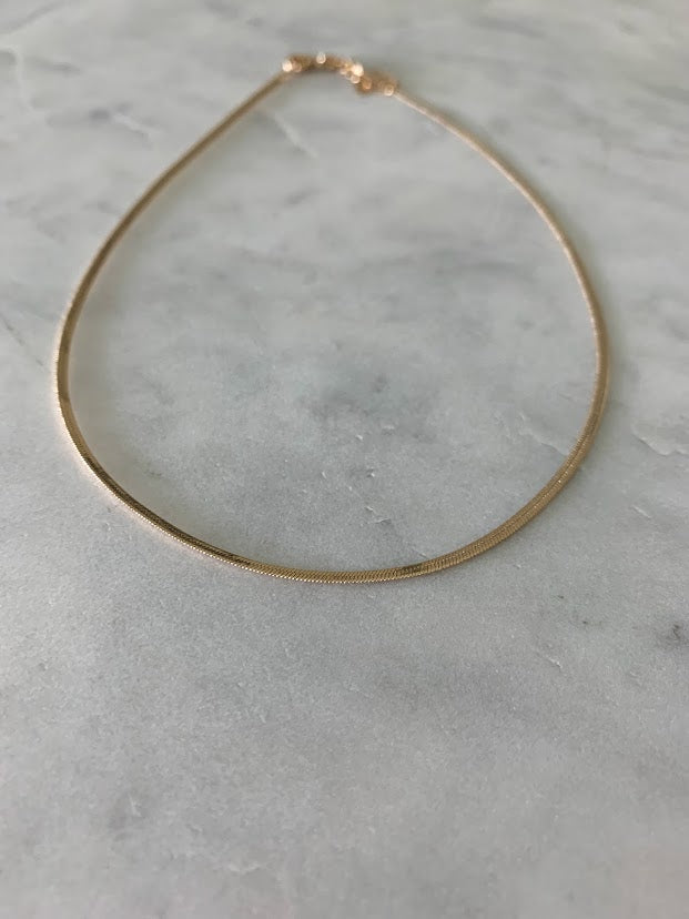 2MM Gold-Filled Herringbone Necklace | Herringbone Necklace | Snake Chain Necklace