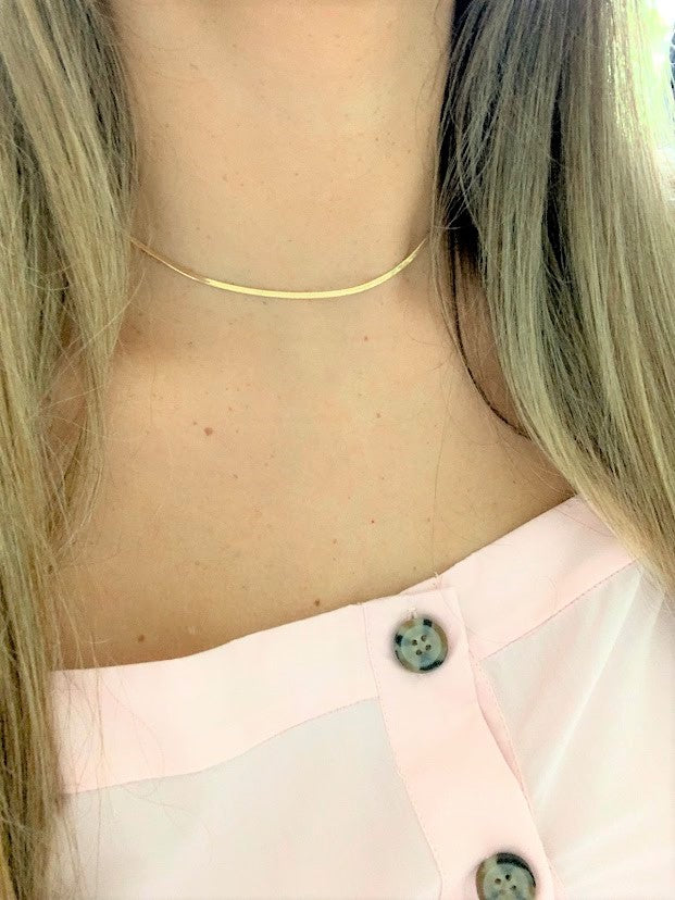 2MM Gold-Filled Herringbone Necklace | Herringbone Necklace | Snake Chain Necklace