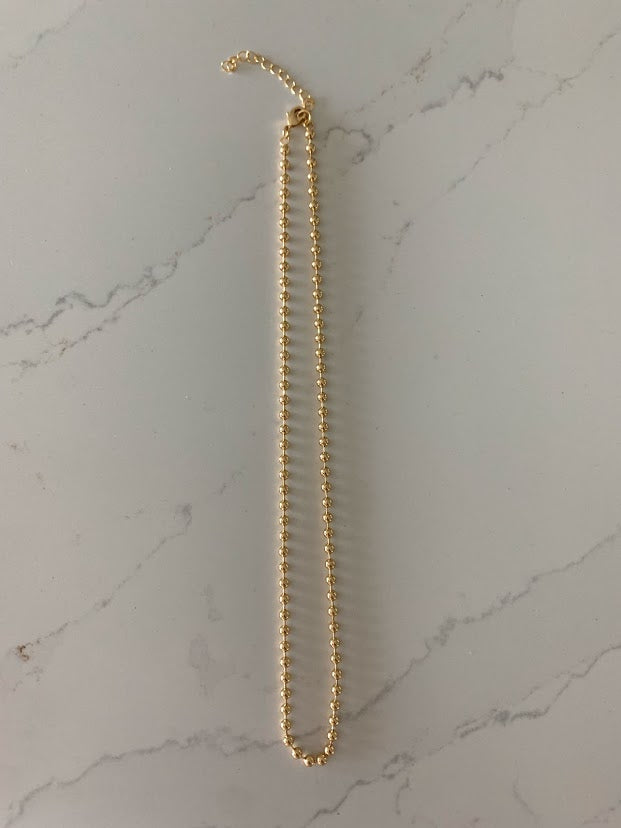 3MM Beaded Gold-filled Necklace