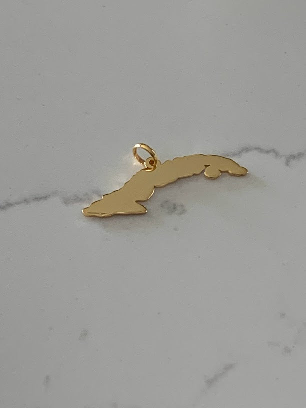 14K GOLD Map of Cuba | 14K GOLD Mapa de Cuba | Isla de Cuba Map