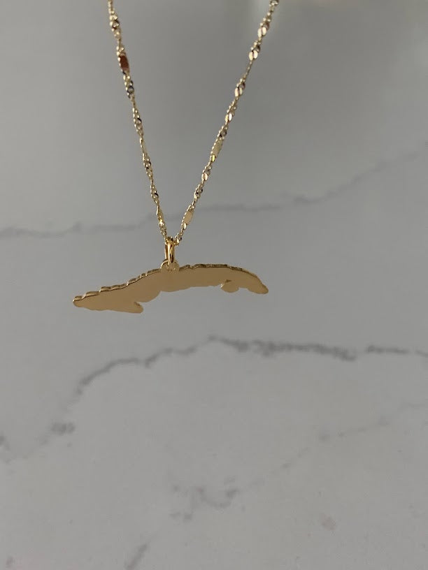 14K GOLD Map of Cuba | 14K GOLD Mapa de Cuba | Isla de Cuba Map