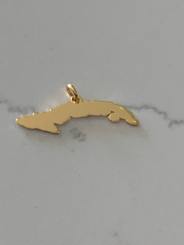 14K GOLD Map of Cuba | 14K GOLD Mapa de Cuba | Isla de Cuba Map