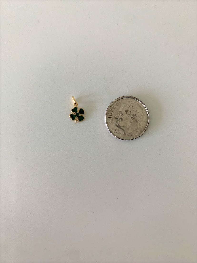 14K Solid Gold Heart, Turtle, Clover Leaf Personalized Charms | Personalized Solid Gold Dainty Pendant | Tiny Gold Charm | Personalized