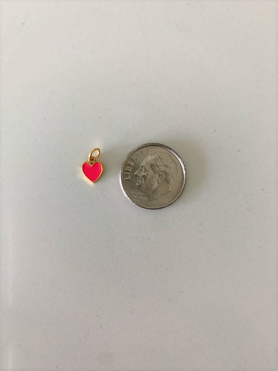 14K Solid Gold Heart, Turtle, Clover Leaf Personalized Charms | Personalized Solid Gold Dainty Pendant | Tiny Gold Charm | Personalized
