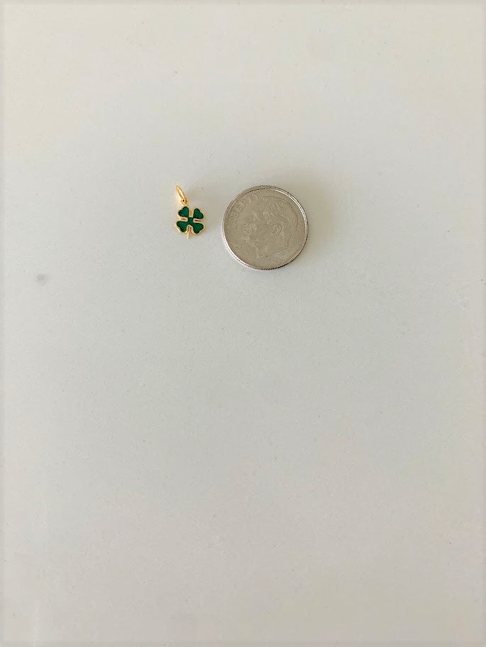 14K Solid Gold Heart, Turtle, Clover Leaf Personalized Charms | Personalized Solid Gold Dainty Pendant | Tiny Gold Charm | Personalized