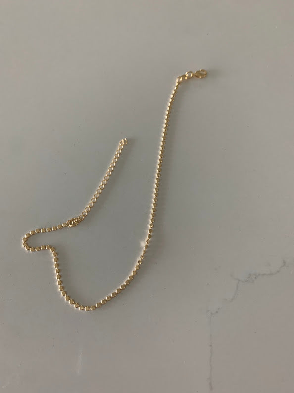 Gold Flat Beaded Bracelet | 14K Gold Filled Delicate Bracelet | Gold Bracelet | Layering Bracelet Minimalist | Gold-filled Bracelets