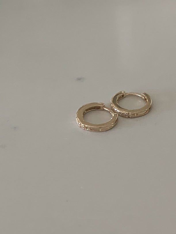10MM Huggie Hoop Earrings, Pave Dainty Hoop Earrings, Huggie Earrings, Hoop Earrings, Everyday Earrings, Dainty Earrings, CZ Huggies, Hoops