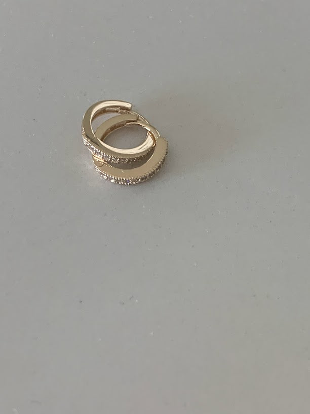 10MM Huggie Hoop Earrings, Pave Dainty Hoop Earrings, Huggie Earrings, Hoop Earrings, Everyday Earrings, Dainty Earrings, CZ Huggies, Hoops