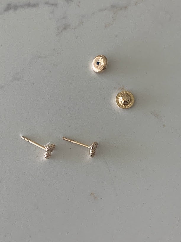 Trinity Stud Earrings in 14K Gold