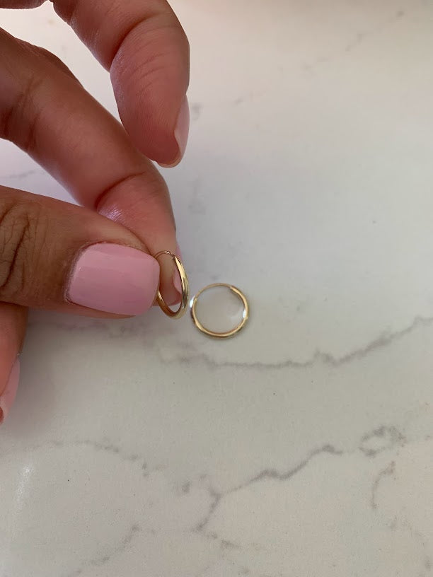 14K Solid Gold 1.5MM Hoops