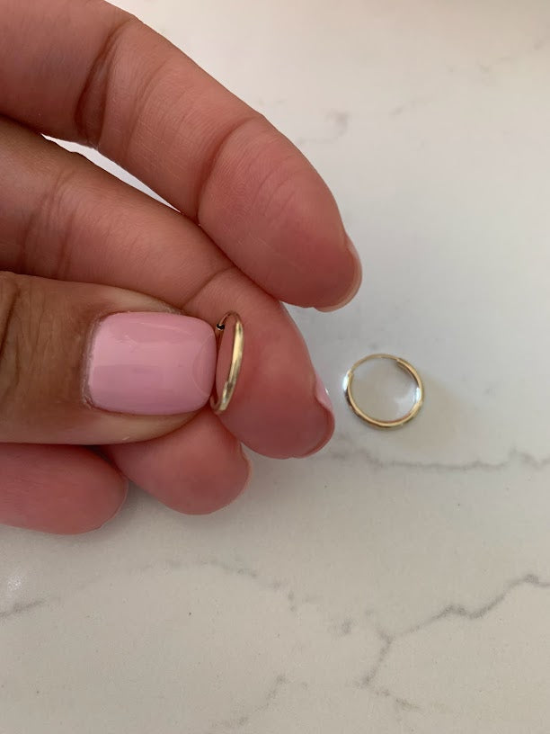 14K Solid Gold 1.5MM Hoops