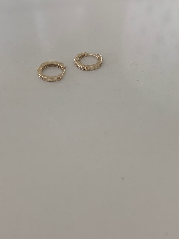 10MM Huggie Hoop Earrings, Pave Dainty Hoop Earrings, Huggie Earrings, Hoop Earrings, Everyday Earrings, Dainty Earrings, CZ Huggies, Hoops