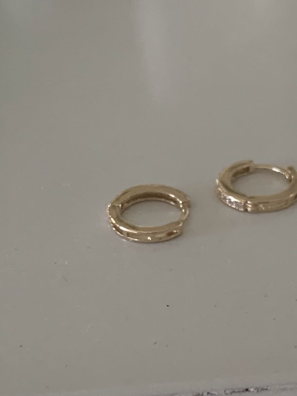 10MM Huggie Hoop Earrings, Pave Dainty Hoop Earrings, Huggie Earrings, Hoop Earrings, Everyday Earrings, Dainty Earrings, CZ Huggies, Hoops