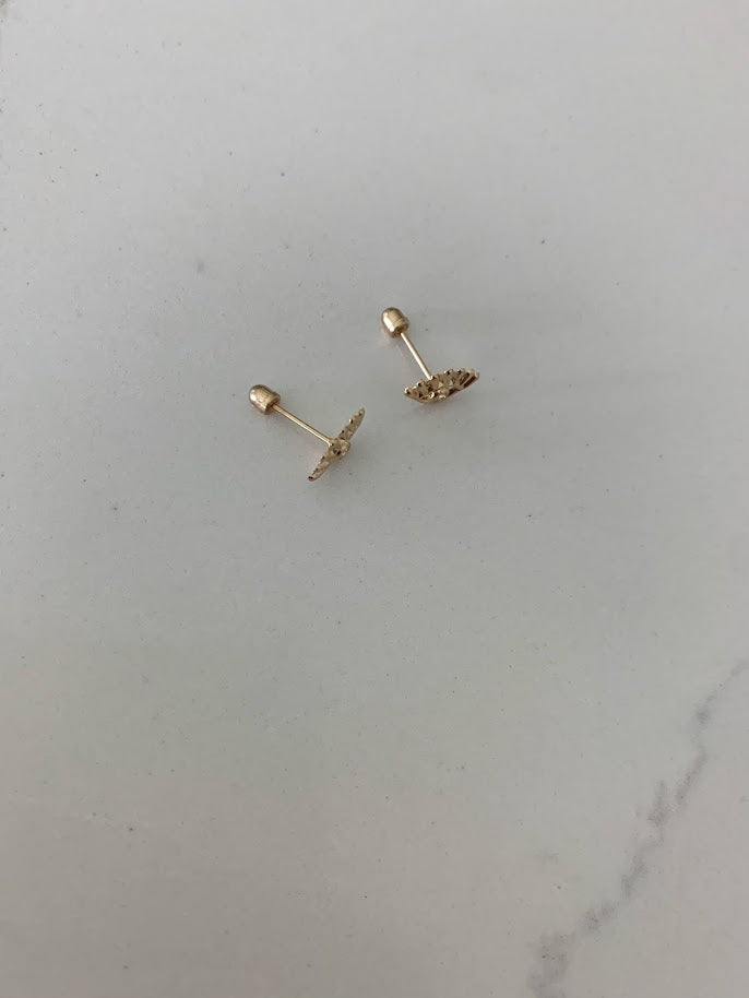 14K Gold Evil Eye Earrings | Evil Eye Stud Earrings | Tiny Eye Earrings