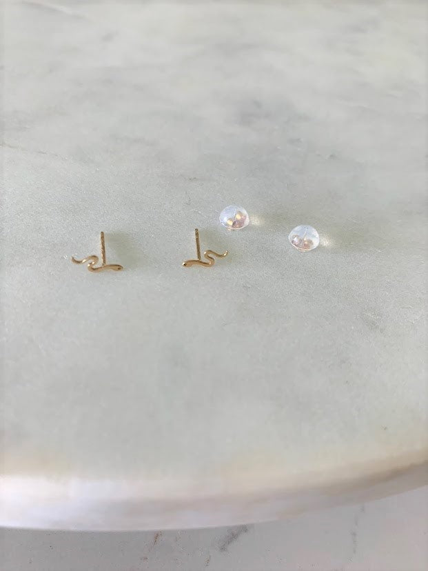 14K Gold Snake Earrings, Dainty Sneak Earrings, Tiny Sneak Earrings, Snake Stud Earrings, Women Earrings, Solid Gold Earrings