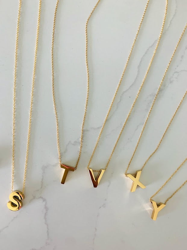 Medium Sized BOLD Initial Necklace | Bold Letter Necklace | Initial Necklace | Alphabet Necklace | Stainless Steel | Stainless Steel Initial