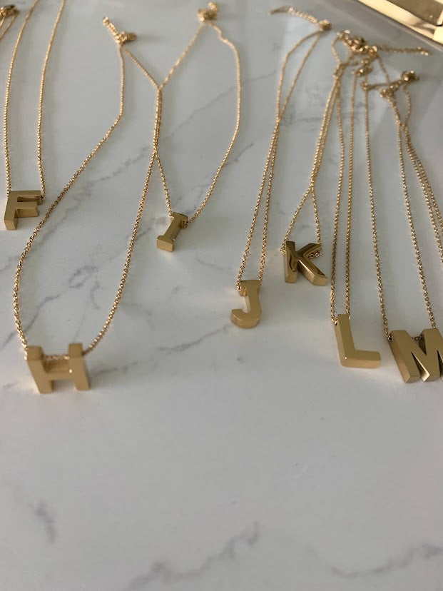 Medium Sized BOLD Initial Necklace | Bold Letter Necklace | Initial Necklace | Alphabet Necklace | Stainless Steel | Stainless Steel Initial
