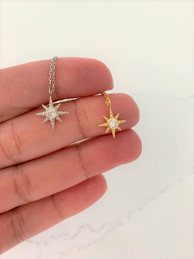 925 Sterling Silver Medium Sun Necklace