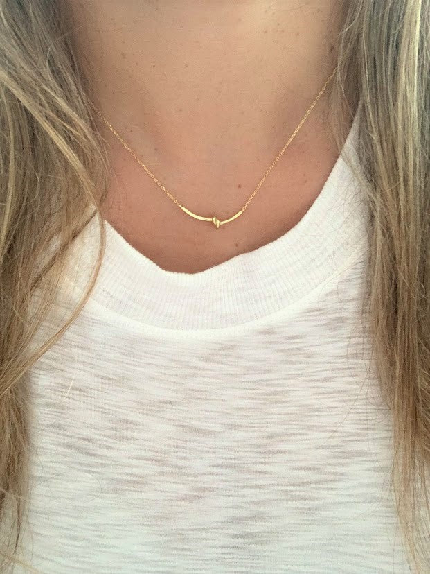 Minimalist Knot Necklace in 925 Sterling Silver