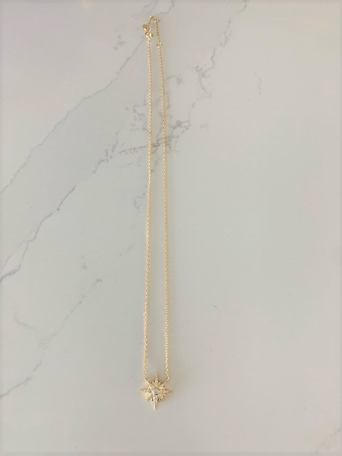 Large Sun Necklace in 925 Sterling Silver