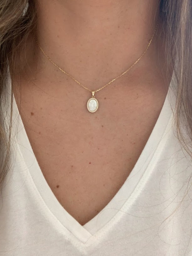 Virgin of the Miraculous Medal Necklace | 925 Sterling Silver | Gold Over Silver | Dainty and Delicate Religious Necklace
