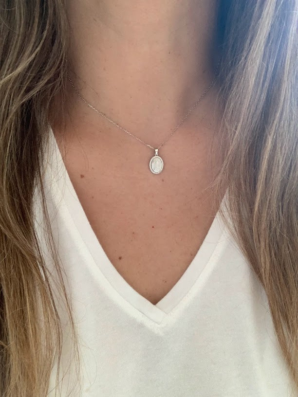 Virgin of the Miraculous Medal Necklace | 925 Sterling Silver | Gold Over Silver | Dainty and Delicate Religious Necklace
