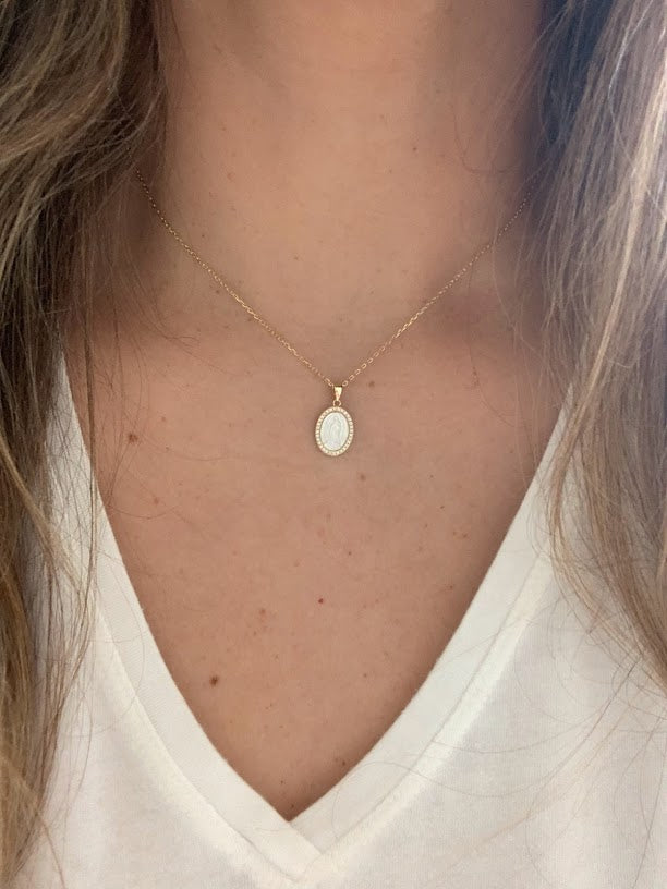 Virgin of the Miraculous Medal Necklace | 925 Sterling Silver | Gold Over Silver | Dainty and Delicate Religious Necklace