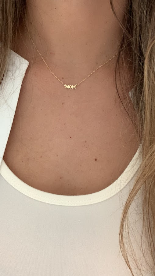 14K Gold Mom Necklace