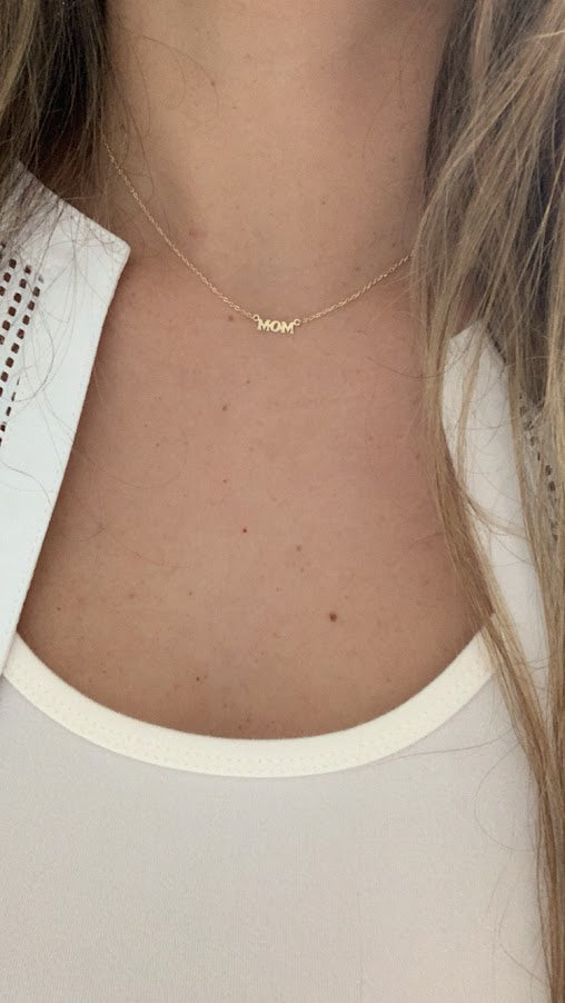 14K Gold Mom Necklace