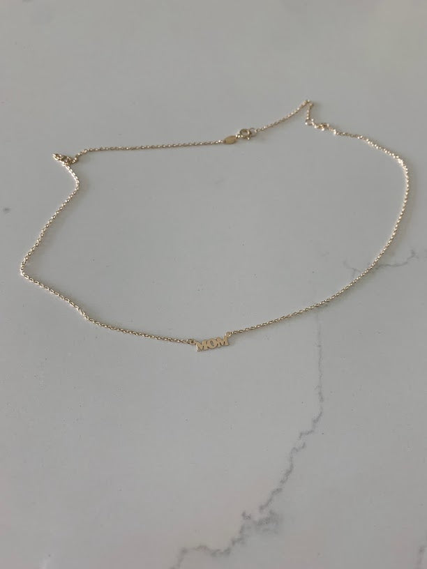 14K Gold Mom Necklace