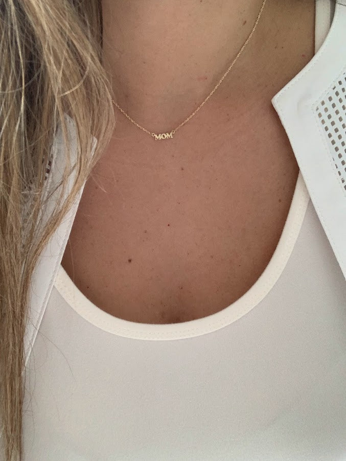 14K Gold Mom Necklace