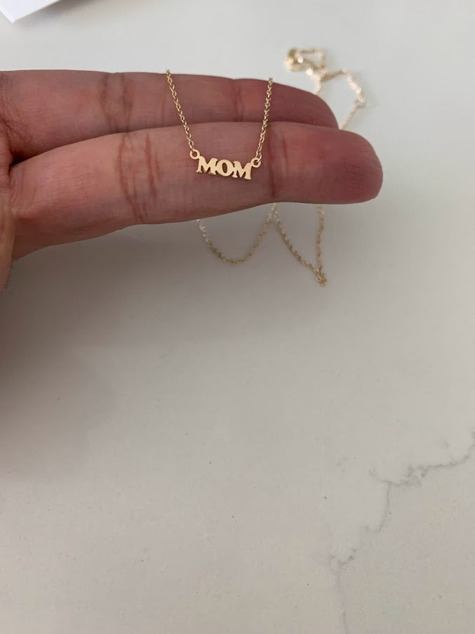14K Gold Mom Necklace