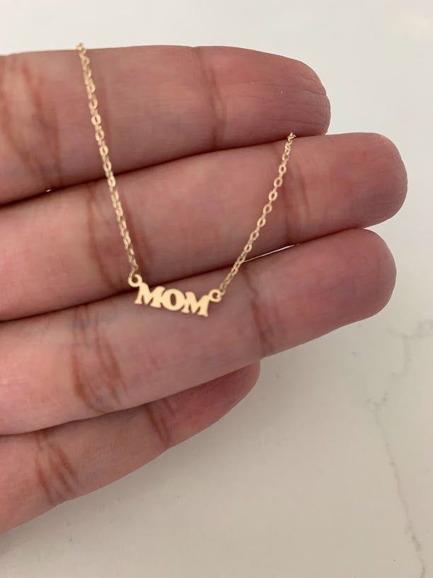 14K Gold Mom Necklace