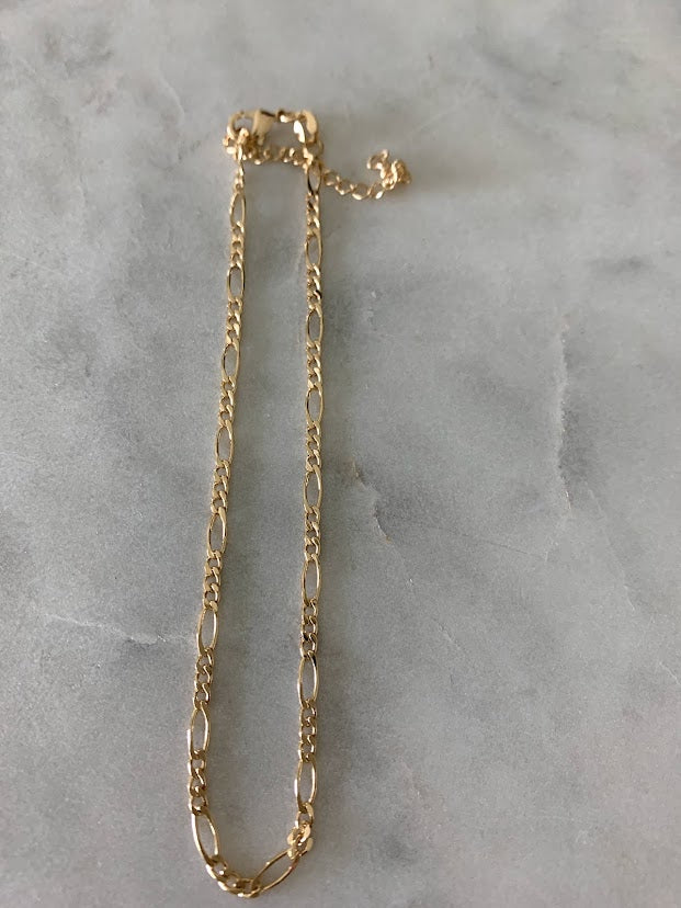 3MM Dainty Figaro Anklet in Gold-filled