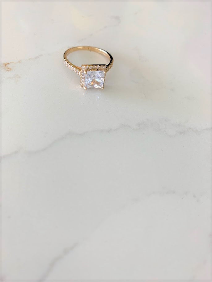 14K Yellow Gold Engagement Ring