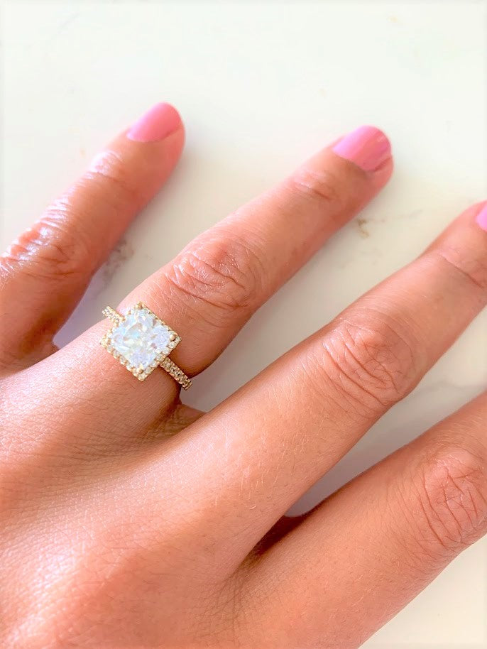 14K Yellow Gold Engagement Ring