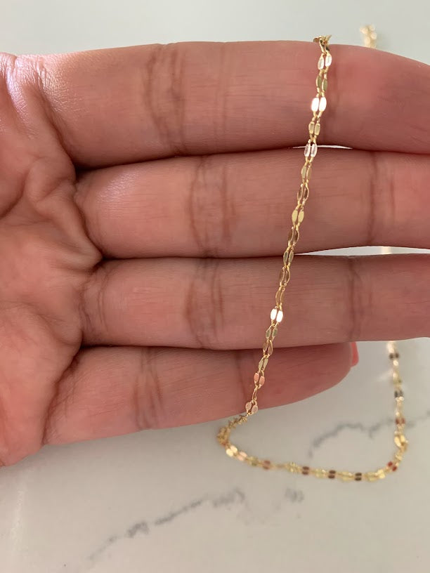 Sterling Silver and Gold over Sterling Silver Mirror Chain | Best Seller