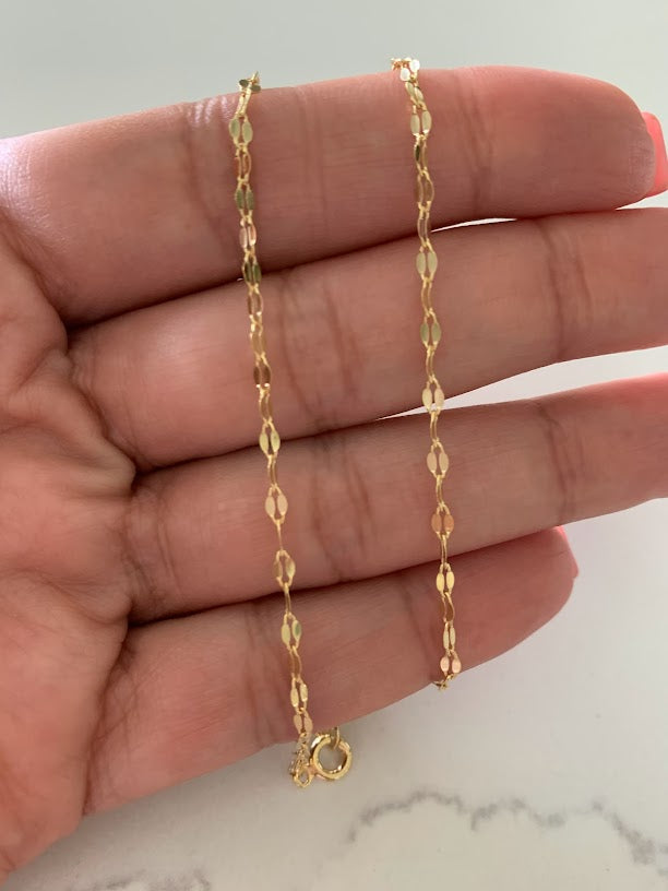 Sterling Silver and Gold over Sterling Silver Mirror Chain | Best Seller