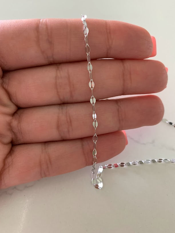 Sterling Silver and Gold over Sterling Silver Mirror Chain | Best Seller