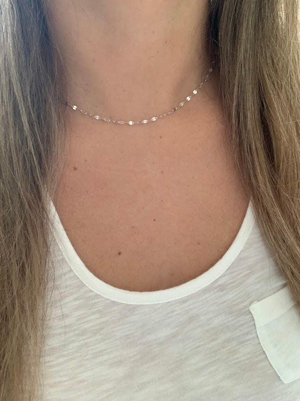 Sterling Silver and Gold over Sterling Silver Mirror Chain | Best Seller