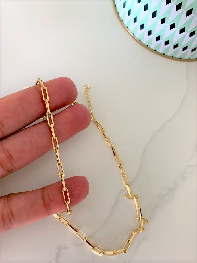 Sterling Silver Paperclip Necklace