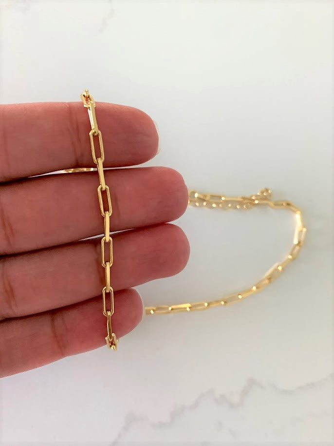 Sterling Silver Paperclip Necklace