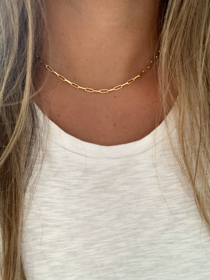 Sterling Silver Paperclip Necklace