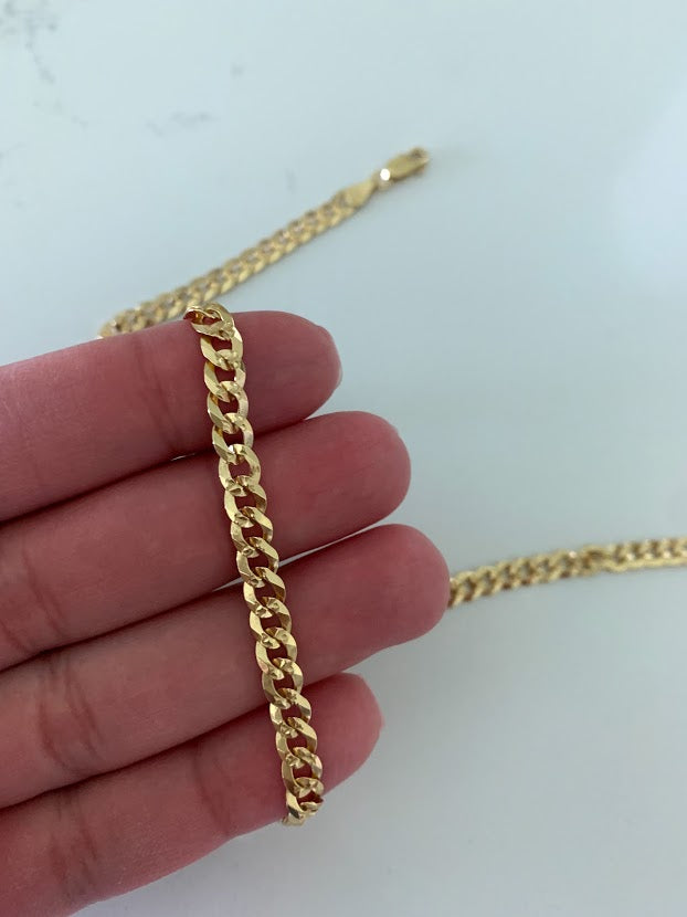 Cuban Curb Link Necklace in Sterling Silver