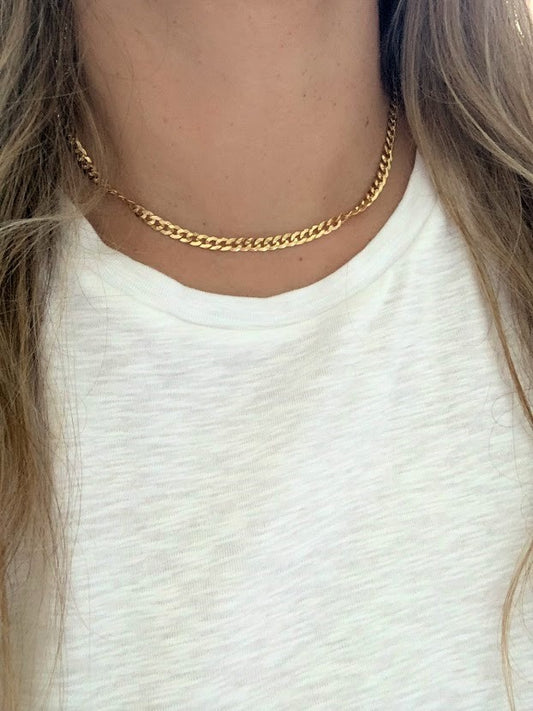 Cuban Curb Link Necklace in Sterling Silver