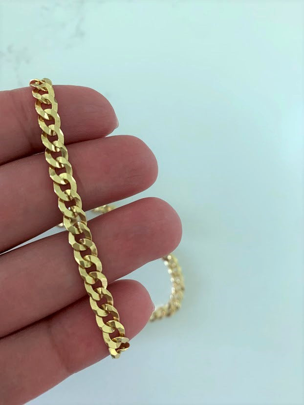 Cuban Curb Link Necklace in Sterling Silver